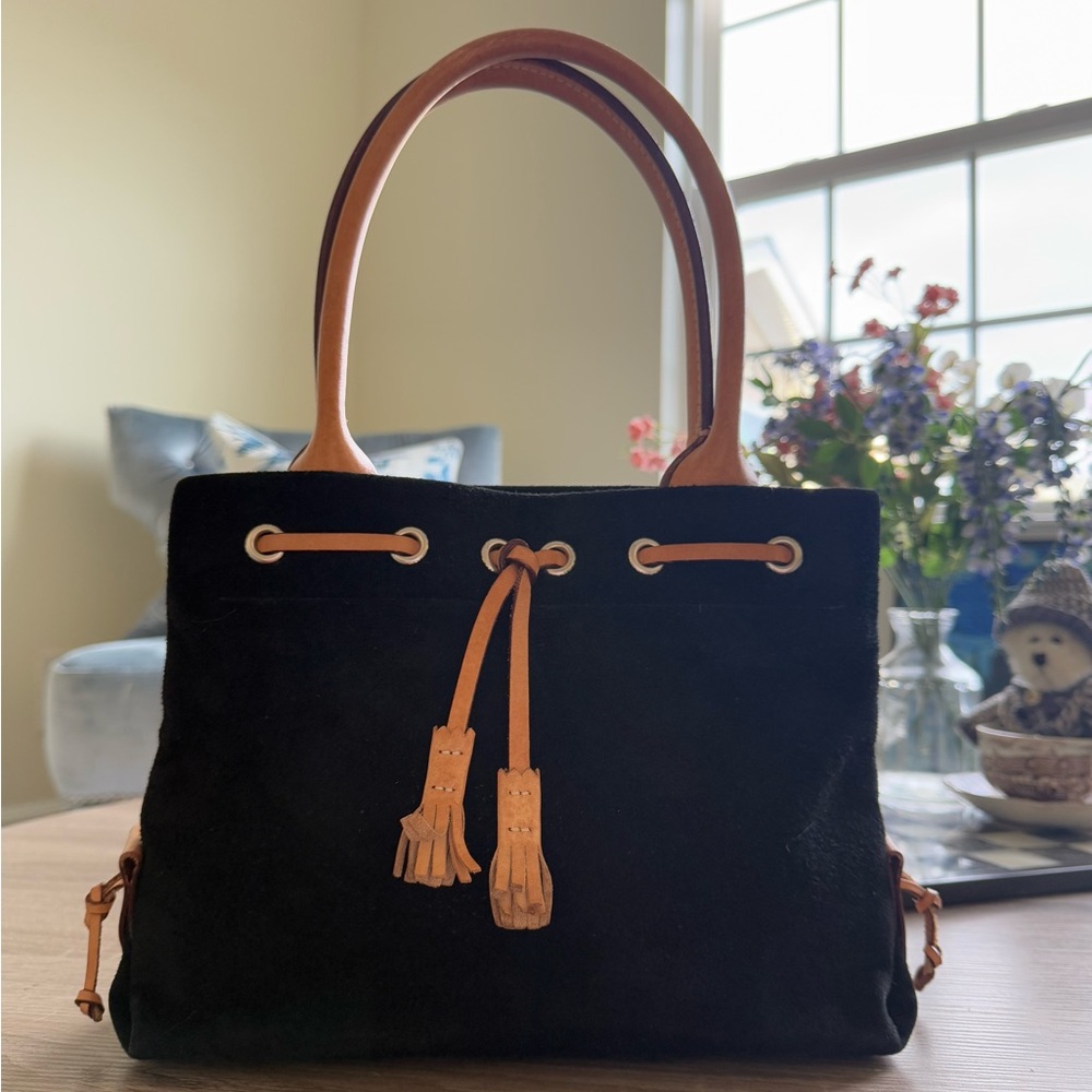 Vintage Dooney and Bourke Suede Tassel Tote